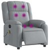 vidaXL Electric Massage Recliner Chair Light gray