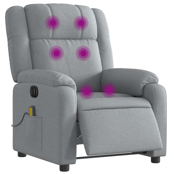 vidaXL Electric Massage Recliner Chair Light gray