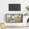 vidaXL TV Cabinet Sonoma Oak Engineered wood, metal 31.5 in long