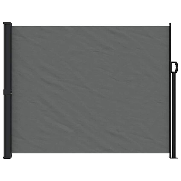 vidaXL Retractable Side Awning Anthracite Polyester with PU coating