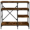 vidaXL Baker's Rack Smoked Oak 35.4"x15.7"x33.1" Engineered Wood and Metal