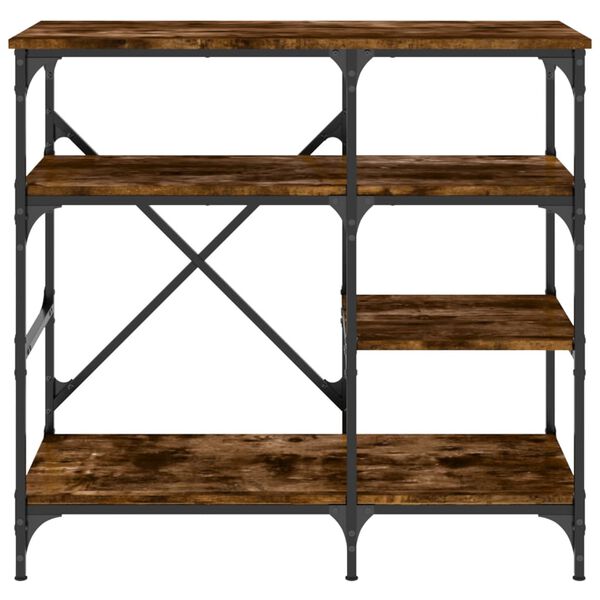 vidaXL Baker's Rack Smoked Oak 35.4"x15.7"x33.1" Engineered Wood and Metal