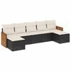 vidaXL Garden Sofa Set Black, Cream White
