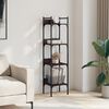 vidaXL Bookshelf Brown Oak Engineered wood, powder-coated steel Tall