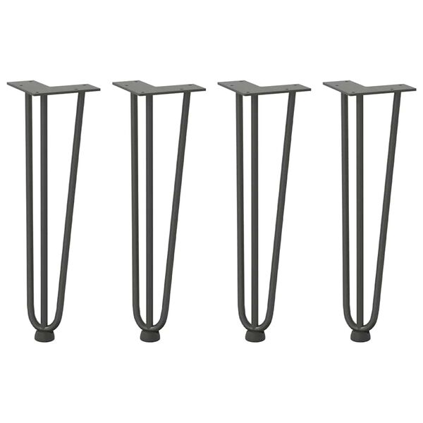 vidaXL Hairpin Table Leg Anthracite Solid powder-coated steel Standard