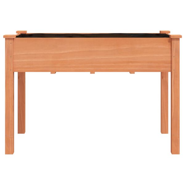 vidaXL Planter Brown Solid fir wood, Non-woven fabric Large