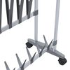 vidaXL Shoe Rack Silver Aluminum, PS, PE Medium Rollable Shoe Rack