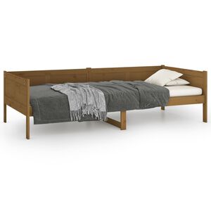 vidaXL Day Bed Honey brown Solid pine wood Twin