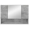 vidaXL Bathroom Mirror Cabinet with Door Concrete grey 80 x 17 x 55 cm