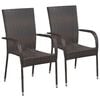 vidaXL Dining Set Brown Solid acacia wood Standard Lightweight