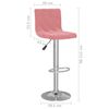 vidaXL Bar Stool Set of 2 Pink