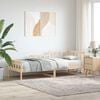 vidaXL Day Bed Natural wood Solid pine wood Twin Day Bed Rectangular