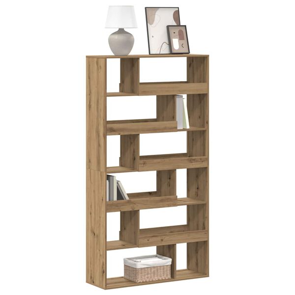 vidaXL Bookcase Artisian Oak 39.4x13.0x73.8" Engineered Wood