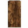 vidaXL Side Cabinet Smoked oak Engineered wood, glass Medium Cabinet
