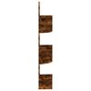 vidaXL Wall Corner Shelf Smoked oak Engineered wood Medium Wall mounting