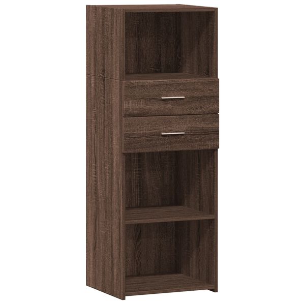 vidaXL Highboard Brown oak Engineered wood Large Highboard Rectangular