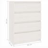 vidaXL Side Cabinet White Solid pine wood Medium Storage Cabinet