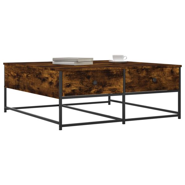 vidaXL Coffee Table Smoked Oak Engineered wood, metal