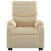 vidaXL Stand Up Massage Recliner Chair Cream Polyester, Metal, Plywood