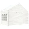 vidaXL Gazebo with Roof White 13.4'x7.3'x10.6' Polyethylene