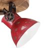 vidaXL Ceiling Lamp Distressed Red Iron and Solid Mango Wood Medium