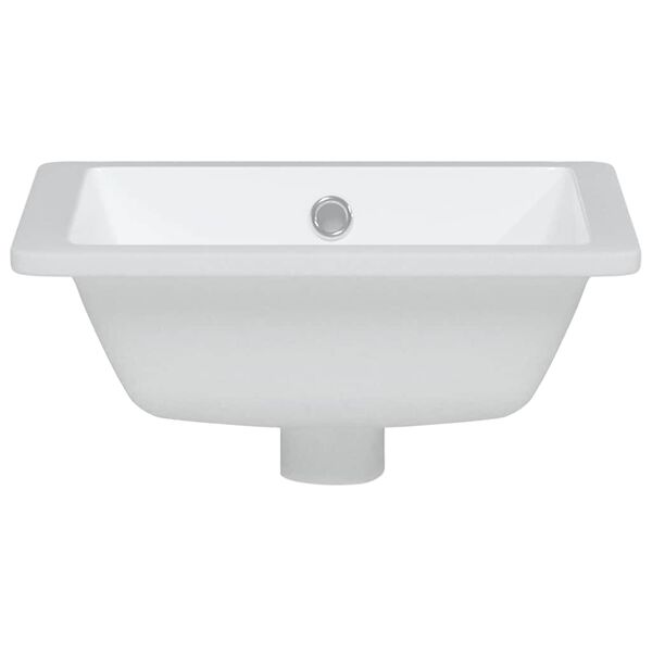 vidaXL Bathroom Sink White 14.2x12.4x6.5" Rectangular Ceramic