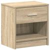 vidaXL Bedside Cabinet Sonoma oak Engineered wood Small Bedside Cabinet