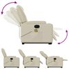 vidaXL Stand Up Massage Recliner Chair Cream Faux leather, Metal, Plywood