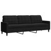 vidaXL 3-seater Sofa Black Velvet, Metal, Plywood, Textilene 82.7 in