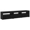 vidaXL TV Cabinet 2 pcs Black Oak 70.87 x 13.78 x 15.75 in