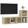 vidaXL 2 Piece TV Stand Set Sonoma Oak Engineered Wood
