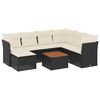 vidaXL Garden Sofa Set Black