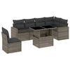 vidaXL Garden Sofa Set Grey PE rattan, powder-coated steel Large Modular
