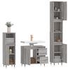 vidaXL Bathroom Furniture Set Grey Sonoma Engineered wood, iron Medium