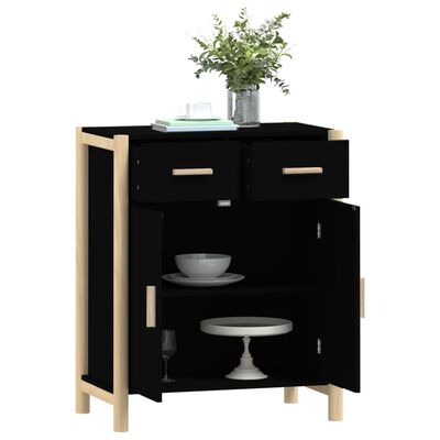 vidaXL Sideboard Black 24.4"x15"x29.5" Engineered Wood