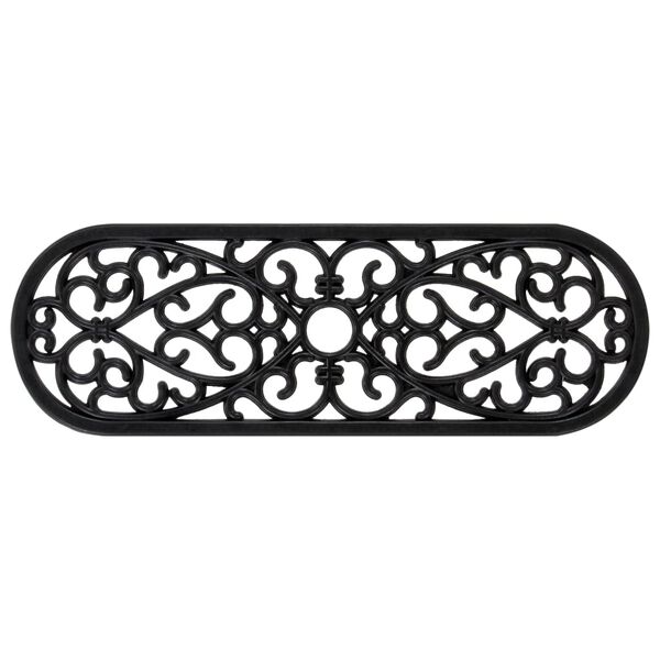 vidaXL Stair Tread Black Rubber 29.5 x 9.8 in Stair Tread Rectangular