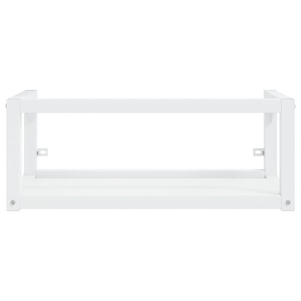 vidaXL Bathroom Sink Frame White Powder-coated iron Large Wall mounting