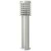 vidaXL Outdoor Floor Lamp Silver Stainless Steel, Polycarbonate Medium