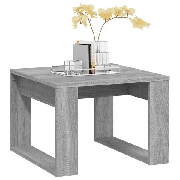 vidaXL Side Table Gray Sonoma Engineered Wood Small Durable Side Table