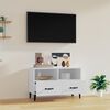 vidaXL TV Cabinet White Engineered Wood, Iron Medium TV Cabinet