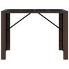 vidaXL Bar Table With Glass Top Brown and Black