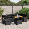 vidaXL Garden Sofa Set Black