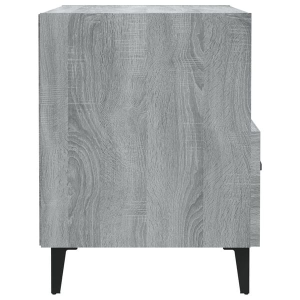 vidaXL Bedside Cabinet Grey Sonoma Engineered wood, Metal Standard