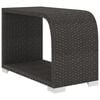 vidaXL Patio Sofa Black rattan and cream cushion