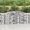vidaXL Gabion Basket Set of 2 Silver Galvanized iron Large