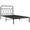 vidaXL Bed Frame Black Steel 42.1 x 79.9 in Stylish and Modern