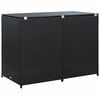 vidaXL Trash Can Shed Black PE rattan, Powder-coated steel Large Durable