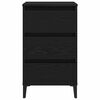 vidaXL Bedside Cabinet Black oak 40 x 35 x 69 cm Engineered wood
