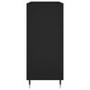 vidaXL Record Cabinet Black Engineered Wood 33.3 x 15.0 x 35.0 in Modern