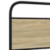 vidaXL Bed Frame Sonoma Oak Steel, Engineered Wood Full Bed Frame